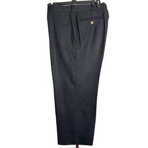 Designed by Michael J Daniel Black 33x26 worsted wool trousers USA